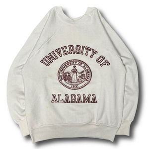 NCAA University of Alabama 80s Vintage White College Crewneck